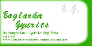boglarka gyurits business card